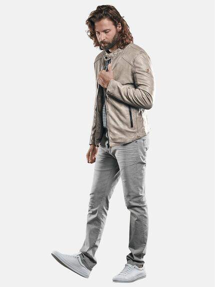 emilio adani Herren Sportive Bikerjacke Beige 29139 emilio adani Herren Sportive Bikerjacke Beige 29139