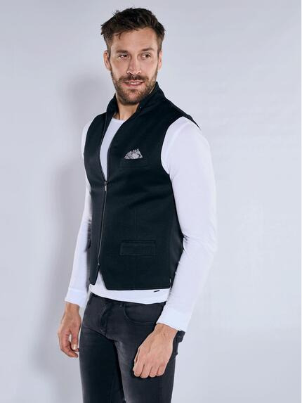 emilio adani Sakko-Weste slim fit Schwarz