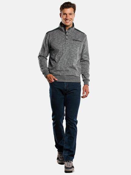 engbers Herren Sweatshirt mit Stehkragen Anthrazit 33837