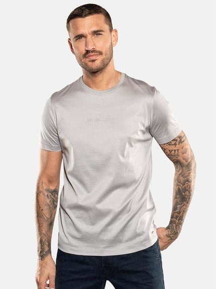 emilio adani T-Shirt uni Silbergrau