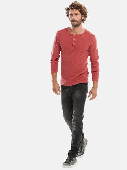 emilio adani Herren Sportives Henley Shirt Orange 30199 emilio adani Herren Sportives Henley Shirt Orange 30199