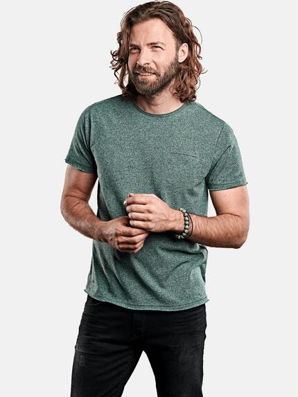 emilio adani Rundhals T-Shirt Tannengrün
