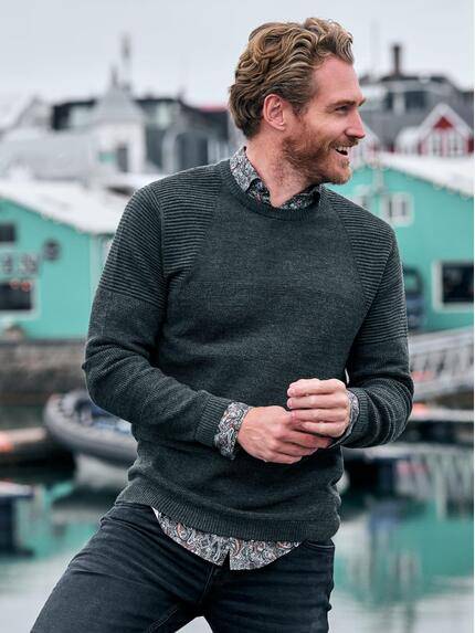 engbers Herren Pullover aus Merinogarn Dunkelgruen 39487 engbers Herren Pullover aus Merinogarn Dunkelgruen 39487