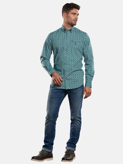 engbers Herren Langarm-Hemd gemustert Gelb 32434 engbers Herren Langarm-Hemd gemustert Gelb 32434