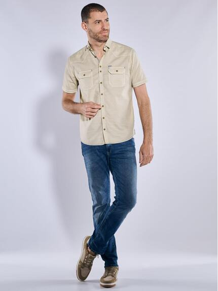 engbers Herren Kurzarm-Hemd regular Beige 36872 engbers Herren Kurzarm-Hemd regular Beige 36872