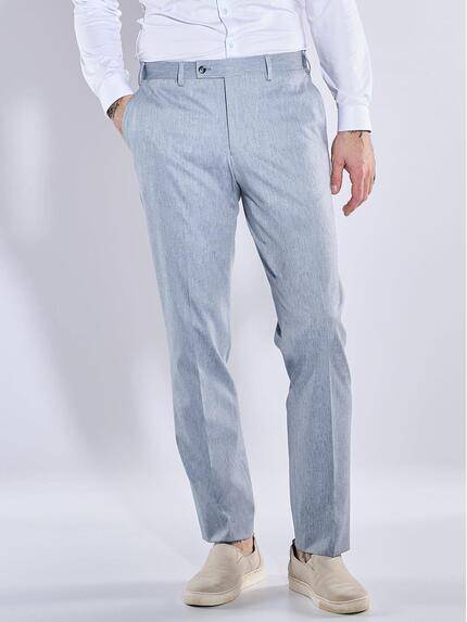 emilio adani Herren Anzug-Hose strukturiert Blau 38443