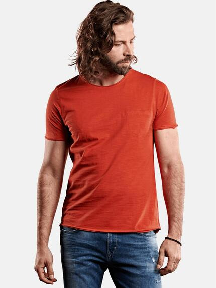 emilio adani Rundhals T-Shirt Rostorange
