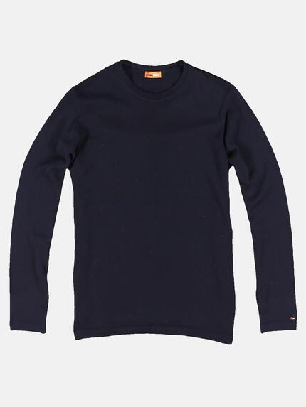emilio adani Pullover aus reiner Merino Wolle Saphirblau