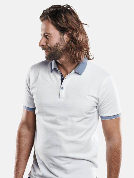 emilio adani Herren Detailverliebtes Poloshirt Weiß 29246 emilio adani Herren Detailverliebtes Poloshirt Weiß 29246
