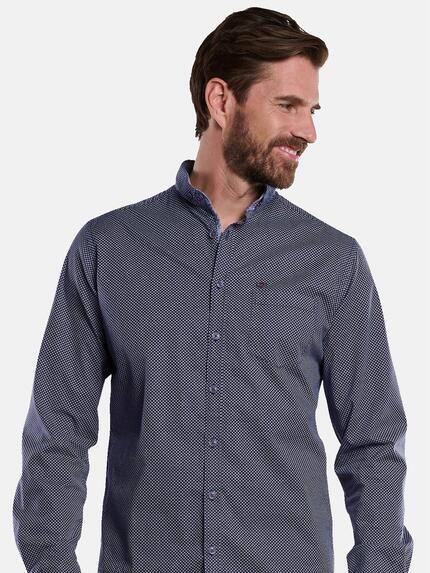 engbers Herren Langarm-Hemd gemustert Blau 34090 engbers Herren Langarm-Hemd gemustert Blau 34090