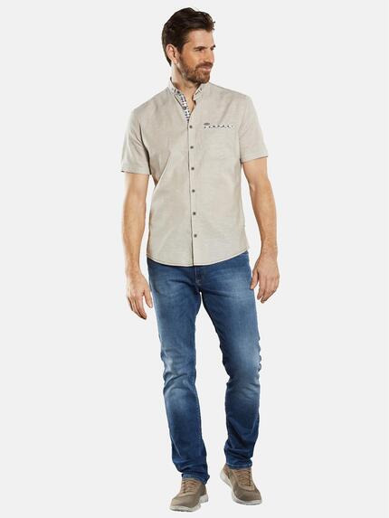 engbers Herren Kurzarm-Hemd mit Leinenanteil Sand 34726 engbers Herren Kurzarm-Hemd mit Leinenanteil Sand 34726