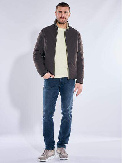 emilio adani Herren Wende-Steppjacke Schwarzbraun 40011