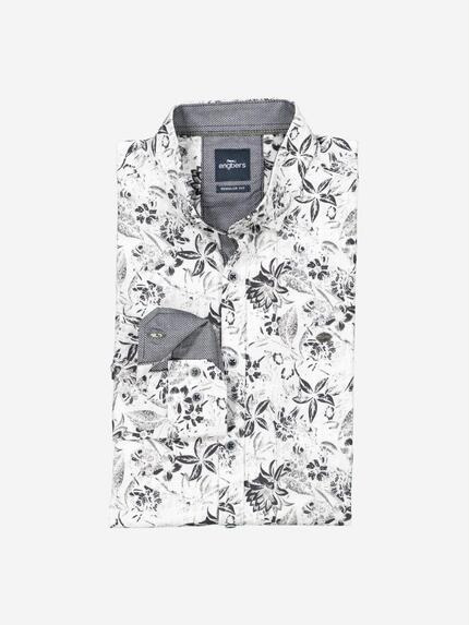 engbers Herren Langarm-Hemd gemustert Grau 37271 engbers Herren Langarm-Hemd gemustert Grau 37271