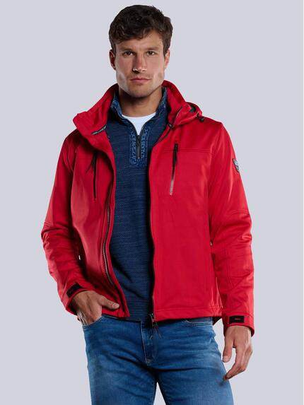 engbers Softshell-Jacke mit abnehmbarer Kapuze Bordeaux
