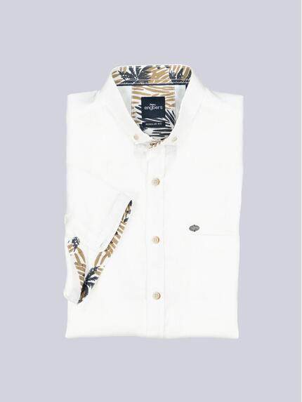 engbers Herren Kurzarm-Hemd aus Leinen Naturweiss 38357 engbers Herren Kurzarm-Hemd aus Leinen Naturweiss 38357