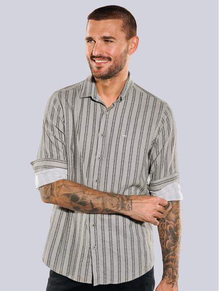 emilio adani Herren Langarm-Hemd gestreift Braun 35558 emilio adani Herren Langarm-Hemd gestreift Braun 35558