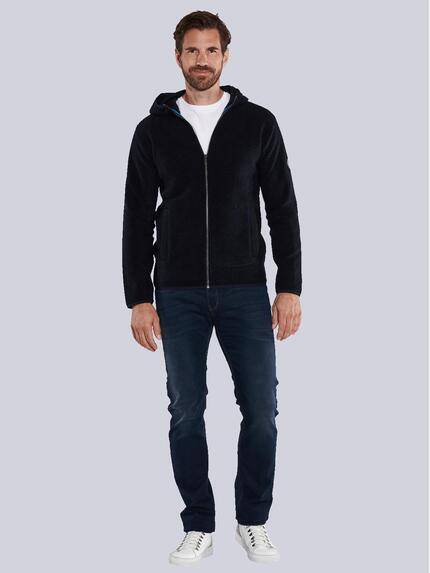 ENGBERS GERMANY Herren Sweatjacke mit Kapuze und besonderem Farbeffekt Blau 35740 ENGBERS GERMANY Herren Sweatjacke mit Kapuze und besonderem Farbeffekt Blau 35740