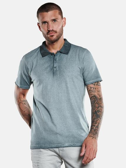 emilio adani Poloshirt mit besonderem Waschverfahren Indigoblau