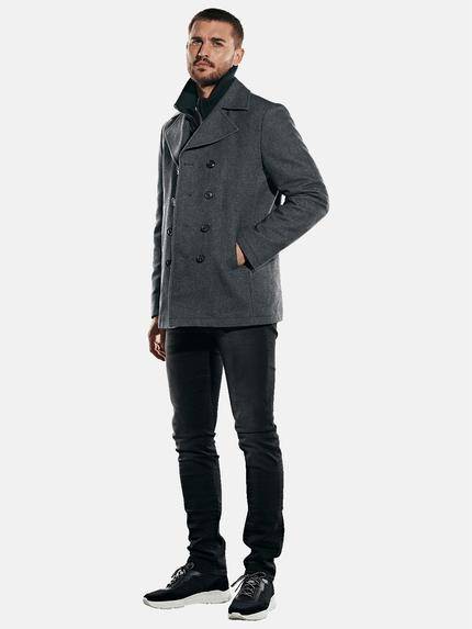 emilio adani Herren Jacke im Caban-Style Grau 32000 emilio adani Herren Jacke im Caban-Style Grau 32000