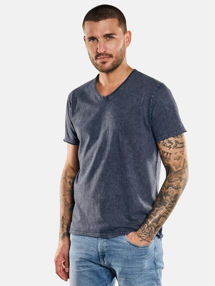 emilio adani T-Shirt V-Neck Saphirblau