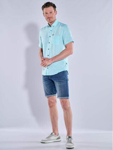 engbers Herren Kurzarm-Hemd aus Leinen Mint 38578 engbers Herren Kurzarm-Hemd aus Leinen Mint 38578