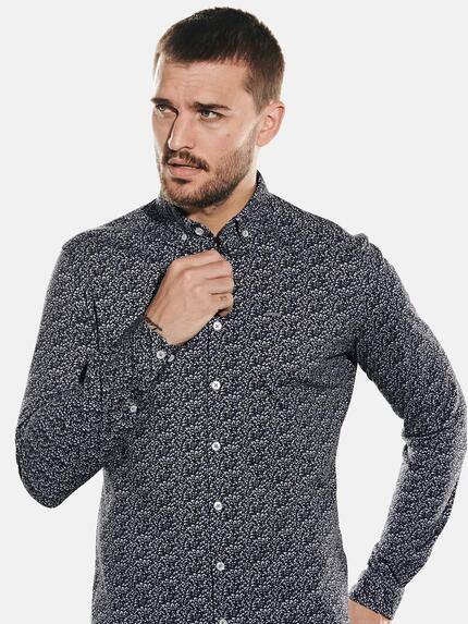 emilio adani Herren Langarm-Hemd gemustert Grau 31808 emilio adani Herren Langarm-Hemd gemustert Grau 31808