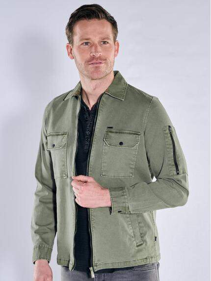 engbers Herren Overshirt aus kernigem Twill Khaki 40043 engbers Herren Overshirt aus kernigem Twill Khaki 40043