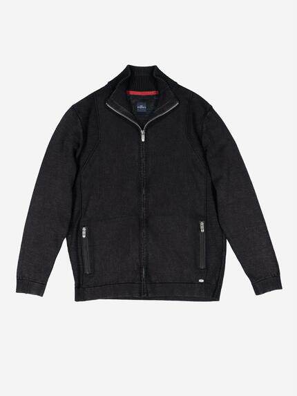 engbers Herren Cardigan mit Zipper Schwarz 37623 engbers Herren Cardigan mit Zipper Schwarz 37623