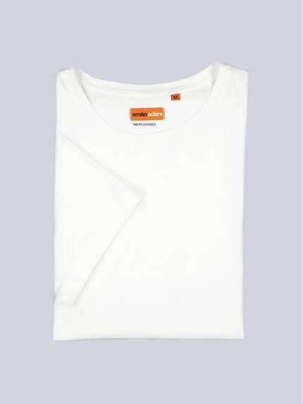 emilio adani T-Shirt uni Reinweiss