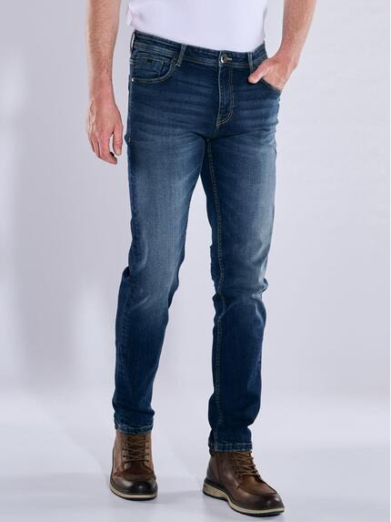 engbers Super-Stretch-Jeans regular Mittelblau