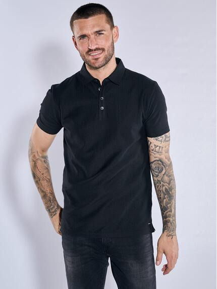 emilio adani Polo-Shirt strukturiert Schwarz