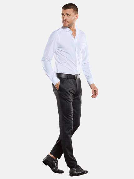 emilio adani Herren Anzug-Hose dezent kariert Schwarz 33687