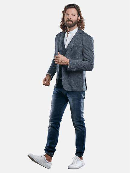 emilio adani Herren hochelastisches Sakko mit Minimalmuster Blau 29193 emilio adani Herren hochelastisches Sakko mit Minimalmuster Blau 29193