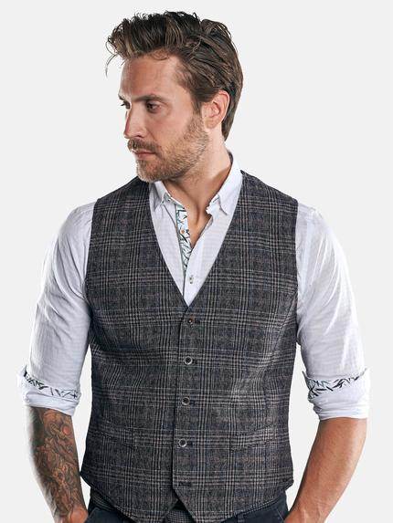 emilio adani Herren Sakkoweste mit modischem Karo-Muster Braun 29983 emilio adani Herren Sakkoweste mit modischem Karo-Muster Braun 29983