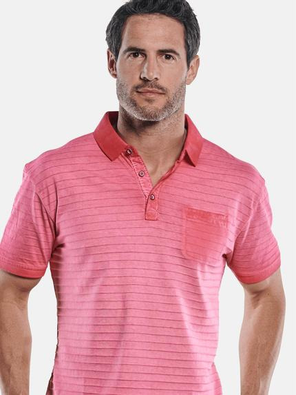engbers Herren Poloshirt mit innovativen Strukturstreifen Lachsrot 29729 engbers Herren Poloshirt mit innovativen Strukturstreifen Lachsrot 29729