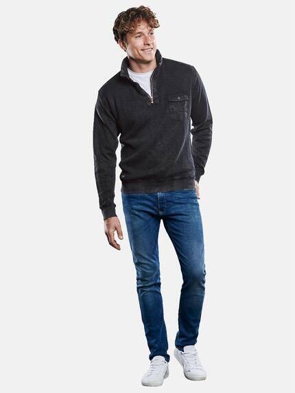 engbers Herren Sweatshirt mit Rippenstruktur Granitgrau 31667 engbers Herren Sweatshirt mit Rippenstruktur Granitgrau 31667