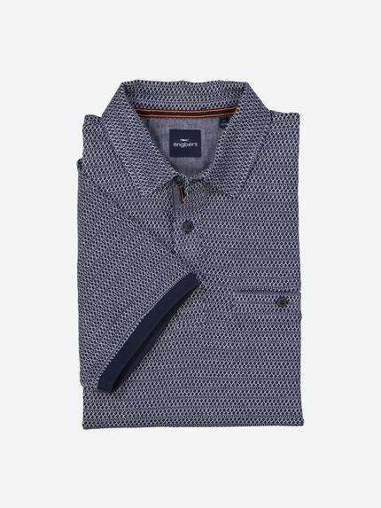 engbers Herren Polo-Shirt gemustert Blau 37162 engbers Herren Polo-Shirt gemustert Blau 37162