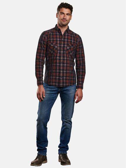 engbers Herren Karohemd Dunkelorange 31879