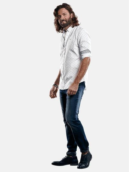 emilio adani Herren Hemd aus Cotton-Satin Weiß 29327 emilio adani Herren Hemd aus Cotton-Satin Weiß 29327