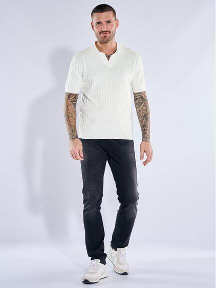 emilio adani Herren Modisches Strickpolo Reinweiss 40138 emilio adani Herren Modisches Strickpolo Reinweiss 40138