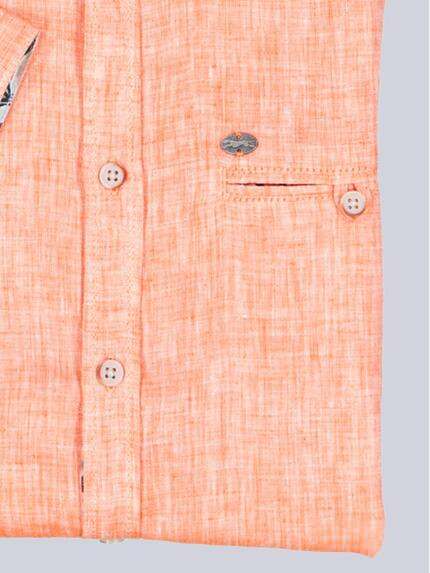 engbers Herren Kurzarm-Hemd aus Leinen Orange 38360 engbers Herren Kurzarm-Hemd aus Leinen Orange 38360