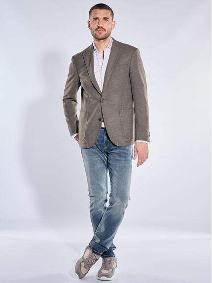 emilio adani Herren Freizeit-Sakko slim fit Hellbraun 40875