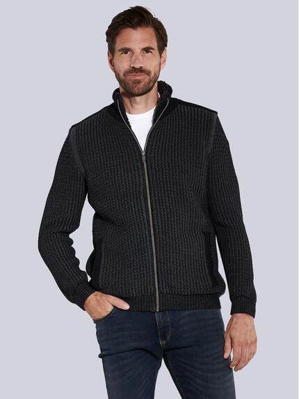 engbers Strickjacke strukturiert Anthrazit