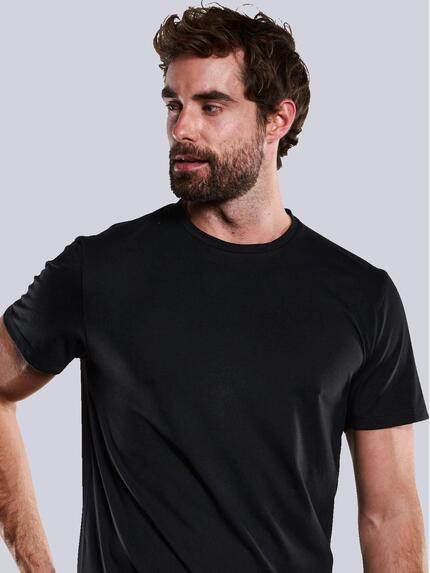 ENGBERS GERMANY Herren T-Shirt aus Supima-Baumwolle Schwarz 33828 ENGBERS GERMANY Herren T-Shirt aus Supima-Baumwolle Schwarz 33828