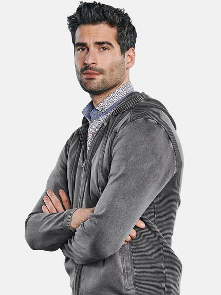 engbers Herren Strickcardigan mit edlem Zipper Silbergrau 31312 engbers Herren Strickcardigan mit edlem Zipper Silbergrau 31312