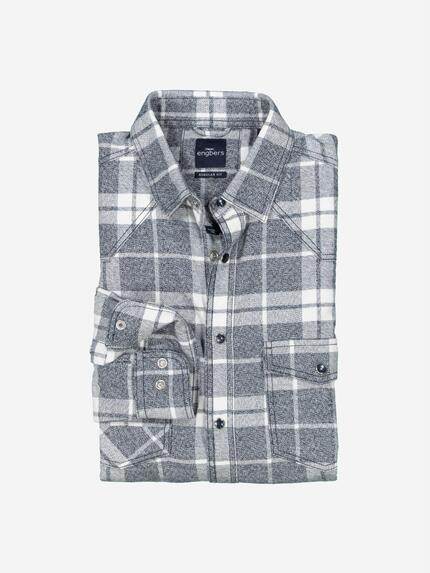 engbers Herren Overshirt kariert Grau 37215 engbers Herren Overshirt kariert Grau 37215