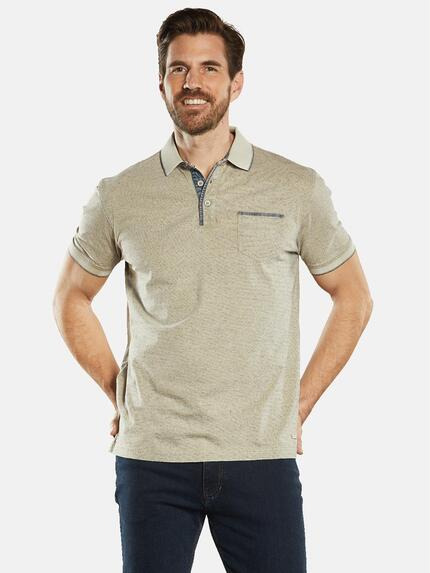 engbers Polo-Shirt meliert Naturweiss