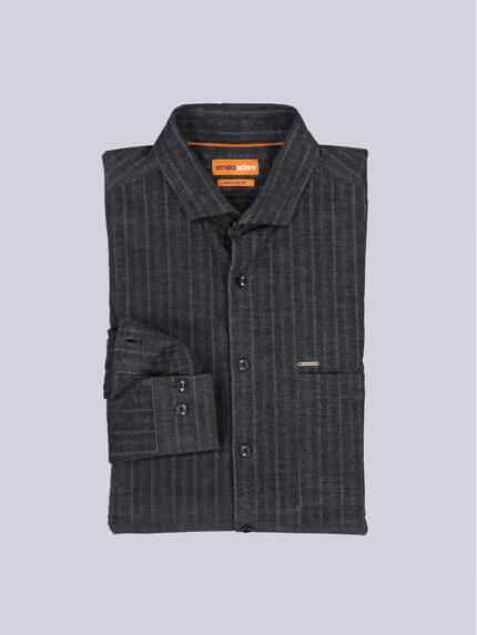 emilio adani Herren Langarm-Hemd gemustert Anthrazit 39441 emilio adani Herren Langarm-Hemd gemustert Anthrazit 39441