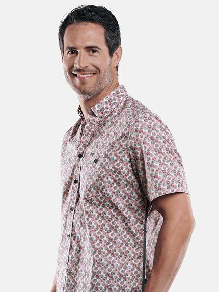 engbers Herren Hemd kurzarm Hellrot 29095