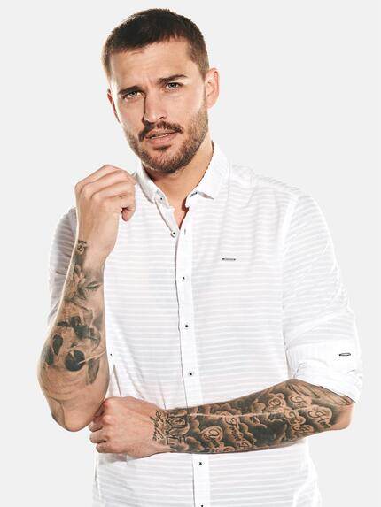 emilio adani Herren Langarm-Hemd-uni Weiß 31762 emilio adani Herren Langarm-Hemd-uni Weiß 31762